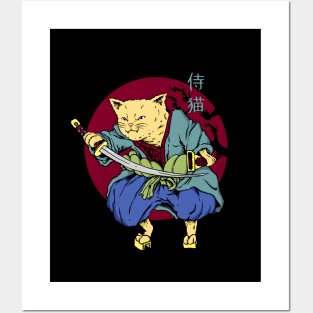 Samurai cat (Bushi-cat) Posters and Art